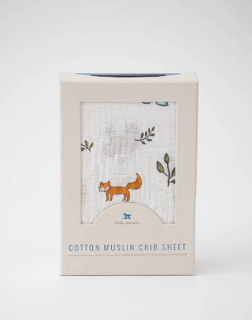 Cotton Muslin Crib Sheet - Forest Friends