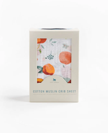 Cotton Muslin Crib Sheet - Georgia Peach