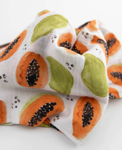 Cotton Muslin Swaddle Blanket Set - Tropical Fruit
