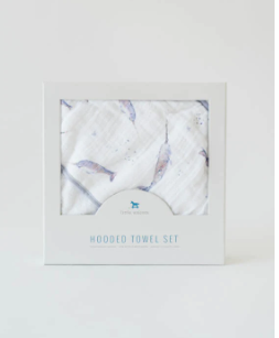 Infant Hooded Towel & Washcloth Set - Narwhal