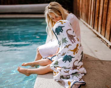 Toddler Hooded Towel - Dino Friends