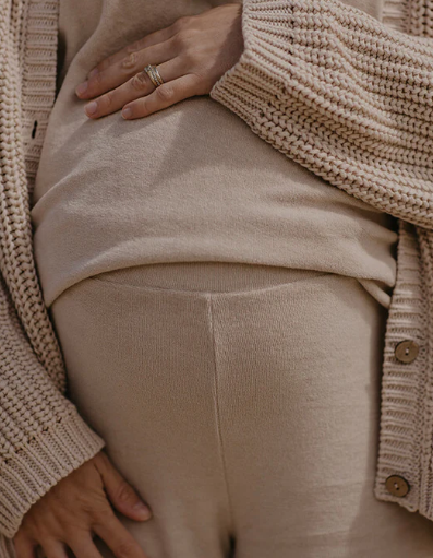 The Wide Leg Terry Trouser - Women's | ecru