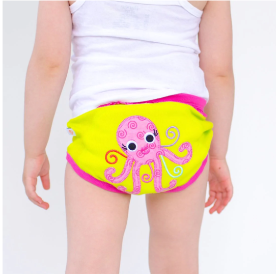 3 PIECE ORGANIC POTTY TRAINING PANTS SET - GIRLS OCEAN FRIENDS