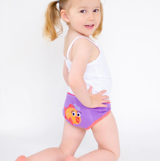3 PIECE ORGANIC POTTY TRAINING PANTS SET - GIRLS OCEAN FRIENDS