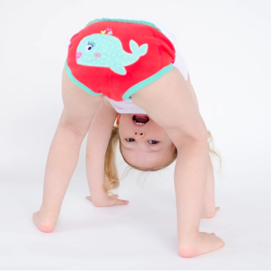 3 PIECE ORGANIC POTTY TRAINING PANTS SET - GIRLS OCEAN FRIENDS