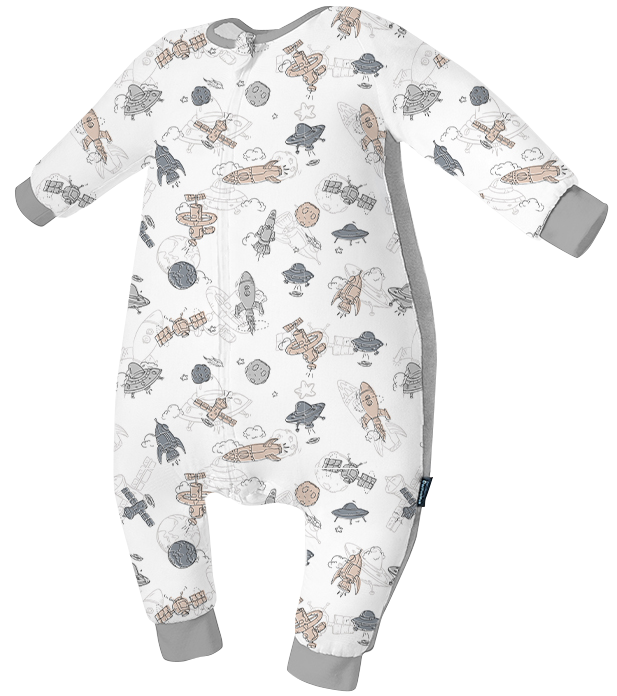 US domiamia 长袖四层竹棉纱布分腿睡袋-宇宙飞船