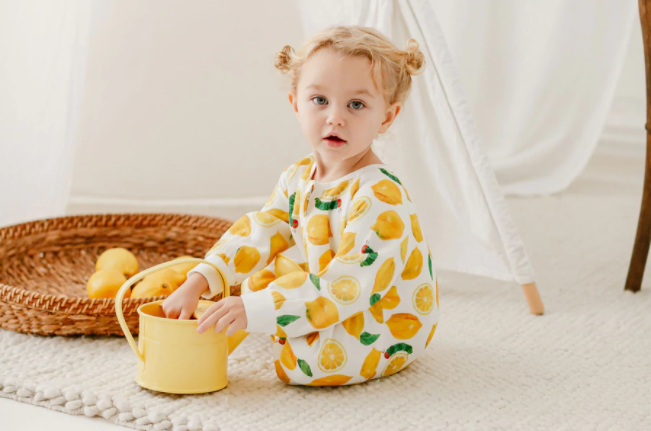 Bamboo Pima Long Sleeve Sleep Suit 0.6 TOG - Eric Carle Lemon Squeezy