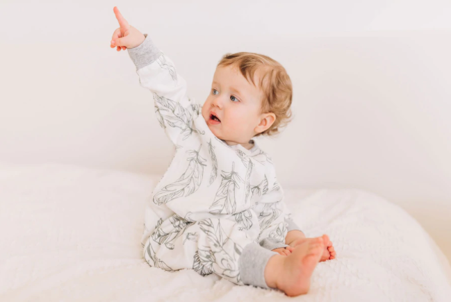 Bamboo Long Sleeve Sleep Suit 0.6 TOG - Feather White