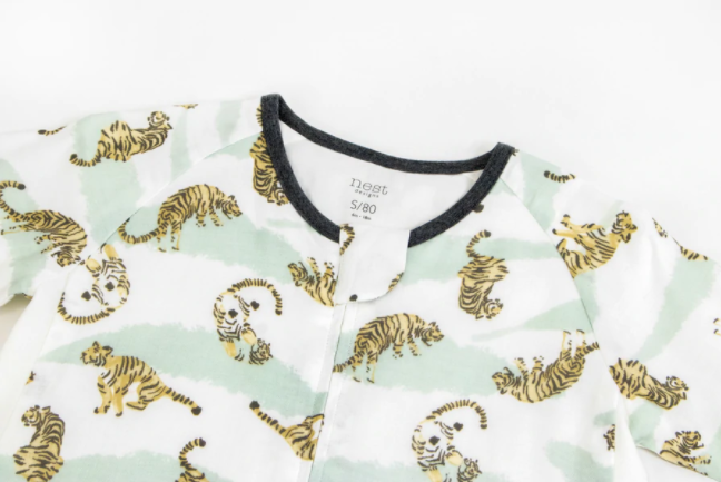 Bamboo Pima Long Sleeve Sleep Suit 0.6 TOG - Jungle Stripes