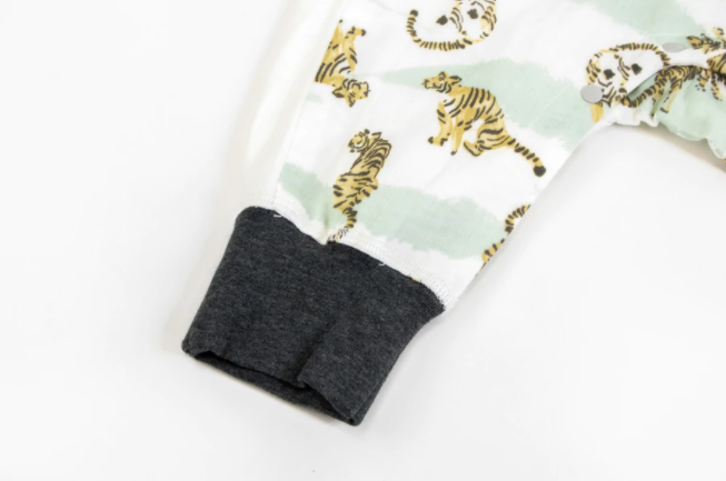 Bamboo Pima Long Sleeve Sleep Suit 0.6 TOG - Jungle Stripes