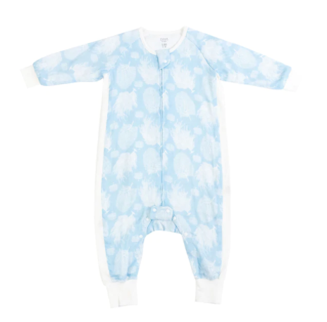 Bamboo Pima Long Sleeve Sleep Suit 0.6 TOG - Sea Fan