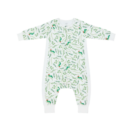 Bamboo Pima Long Sleeve Sleep Suit 0.6 TOG - Eric Carle Herb Garden