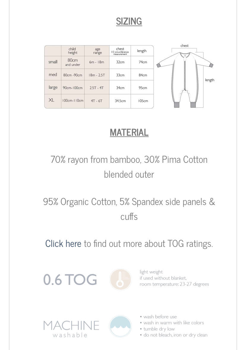 0.6TOG Long Sleeve Sleep Suit – Ox-Standing!