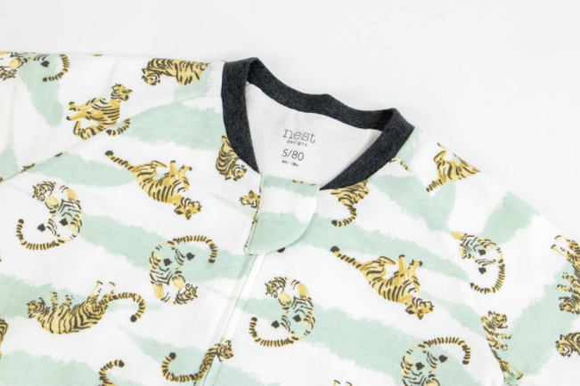 Avocado Bamboo Long Sleeve Sleep Suit 1.0 TOG - Jungle Stripes