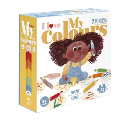 LONDJI Puzzle - I Love My Colors (21 pcs) - Shape & Reversible