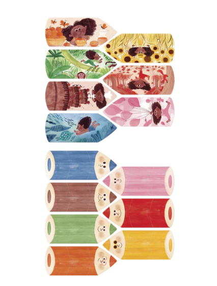 LONDJI Puzzle - I Love My Colors (21 pcs) - Shape & Reversible