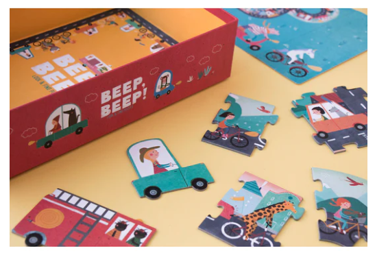 LONDJI Puzzle - Beep! Beep! (48 pcs) - Observation