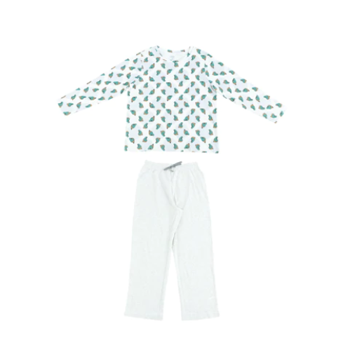 Women's Organic Cotton Long Sleeve PJ Set - A Quail Tale