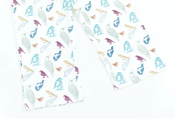 Women's Organic Cotton Long Sleeve Pocket Tee PJ Set - Birder's Paradise