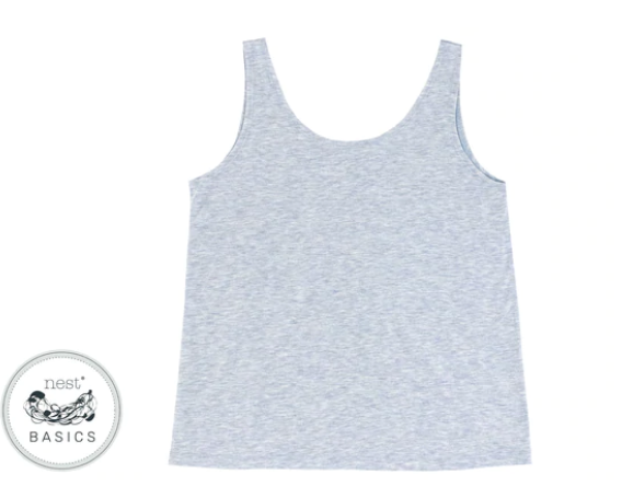 Women's Basics Bamboo Cotton Tank Top - Grey Dawn