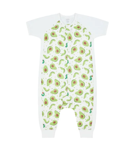 Raglan Bamboo Pima Short Sleeve Sleep Suit 0.6 TOG - Eric Carle Avo Good Day