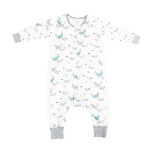 Bamboo Pima Long Sleeve Sleep Suit 0.6 TOG - Basking Buddies
