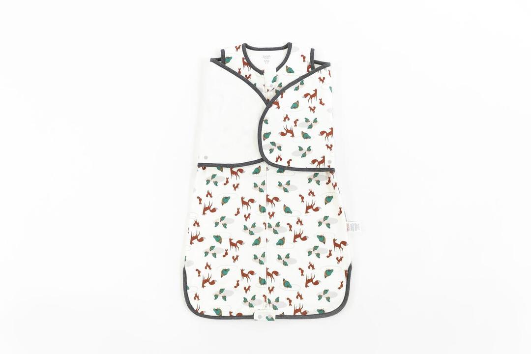 Nest 1.0 TOG Organic Cotton Swaddle Sleep Bag - Fox Tots 0-6M