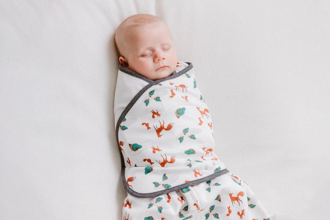 Nest 1.0 TOG Organic Cotton Swaddle Sleep Bag - Fox Tots 0-6M