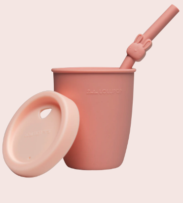 Born To Be Wild Kids Cup with Straw - Bunny