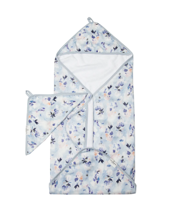 AW22 - Hooded Towel Set - Ink Floral