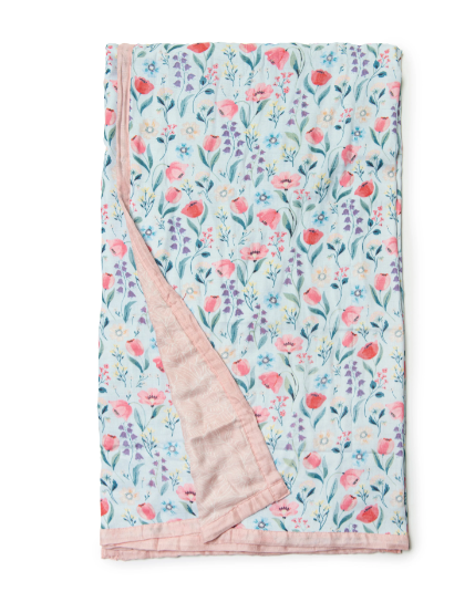 Oversized Muslin Quilt - Bluebell