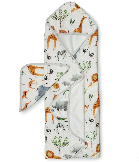 Hooded Towel Set - Safari Jungle