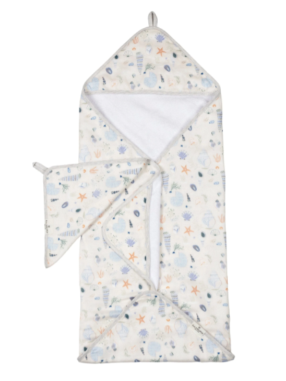 Hooded Towel Set - Seashells