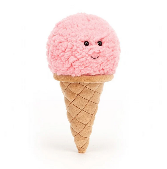 Jellycat Irresistible Ice Cream in Strawberry ONE SIZE - H18 X W8 CM