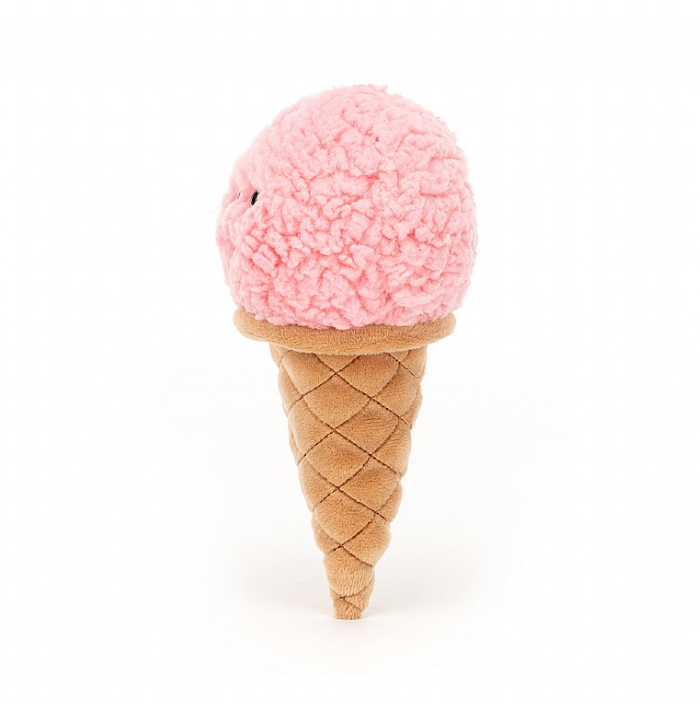 Jellycat Irresistible Ice Cream in Strawberry ONE SIZE - H18 X W8 CM