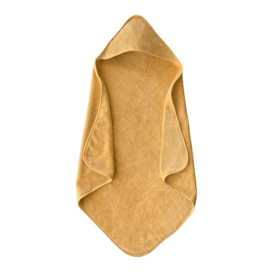 ORGANIC COTTON BABY HOODED TOWEL - FALL YELLOW