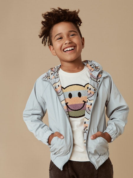 SMILE BEAR REVERSIBLE RAIN JACKET