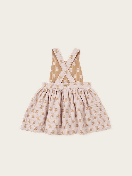 BUNNY STRIPE REVERSIBLE PINAFORE