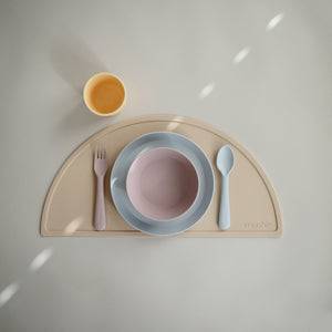Dinnerware Fork and Spoon Set (Soft Lilac)