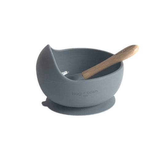 SILICONE BOWL + SPOON SET, CLOUD