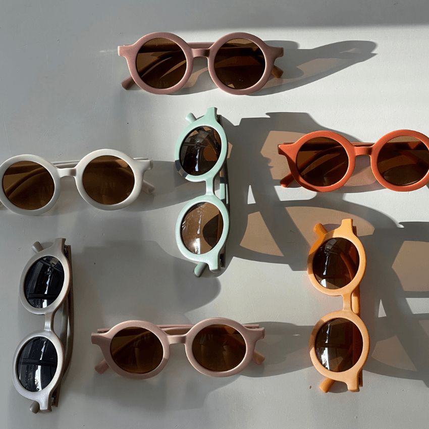 RECYCLED PLASTIC SUNGLASSES, DUSTED CLAY