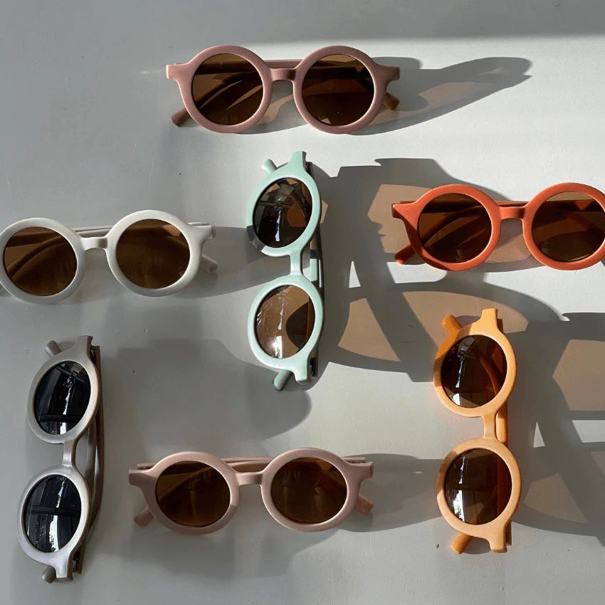 RECYCLED PLASTIC SUNGLASSES, BUTTERCREAM