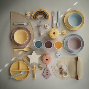 Round Dinnerware Plates, Set of 2 (Powder Blue)