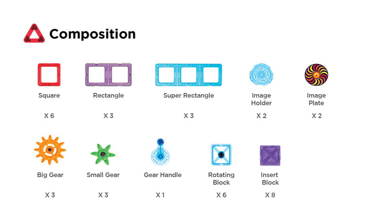 Magformers Magnets In Motion 37pc Gear Set 63203