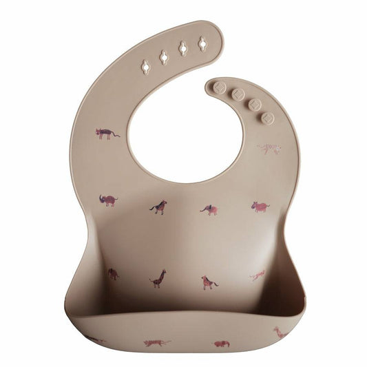 Silicone Baby Bib (Safari Tan)