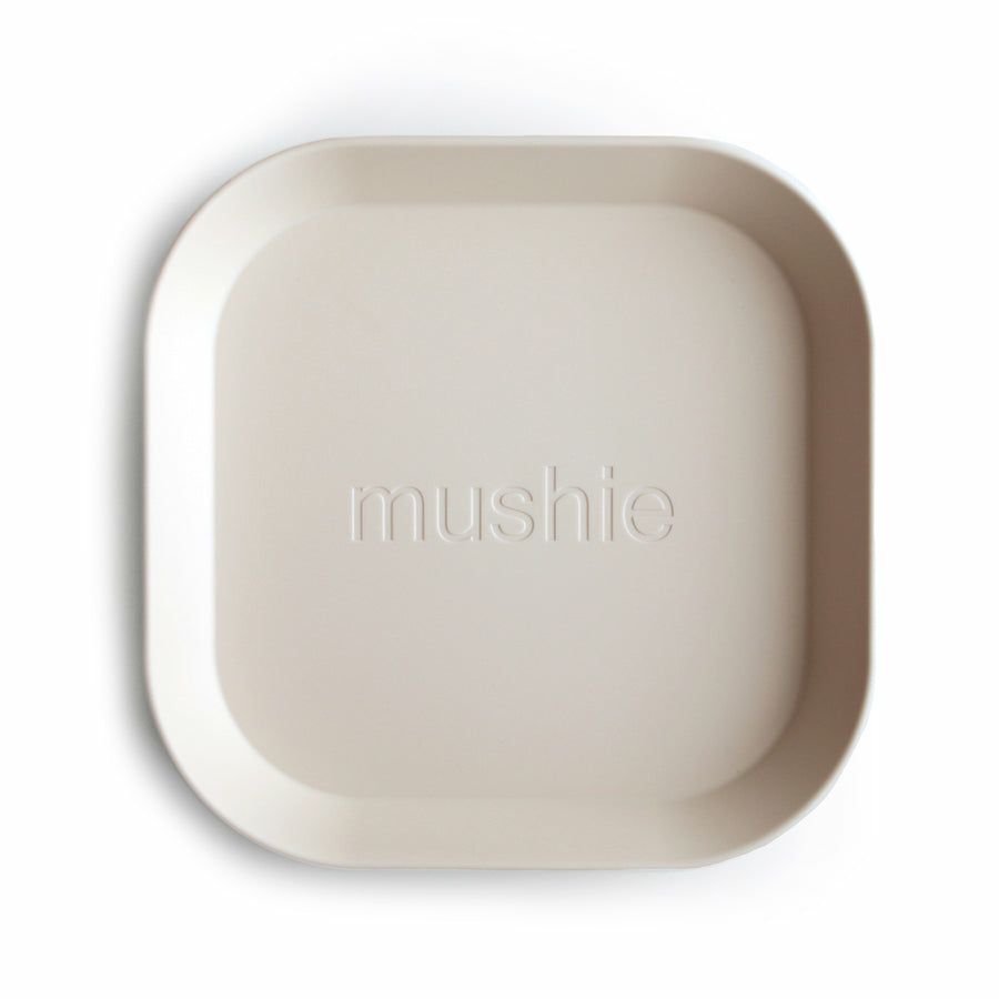 Square Dinnerware Plates, Set of 2 (Ivory)