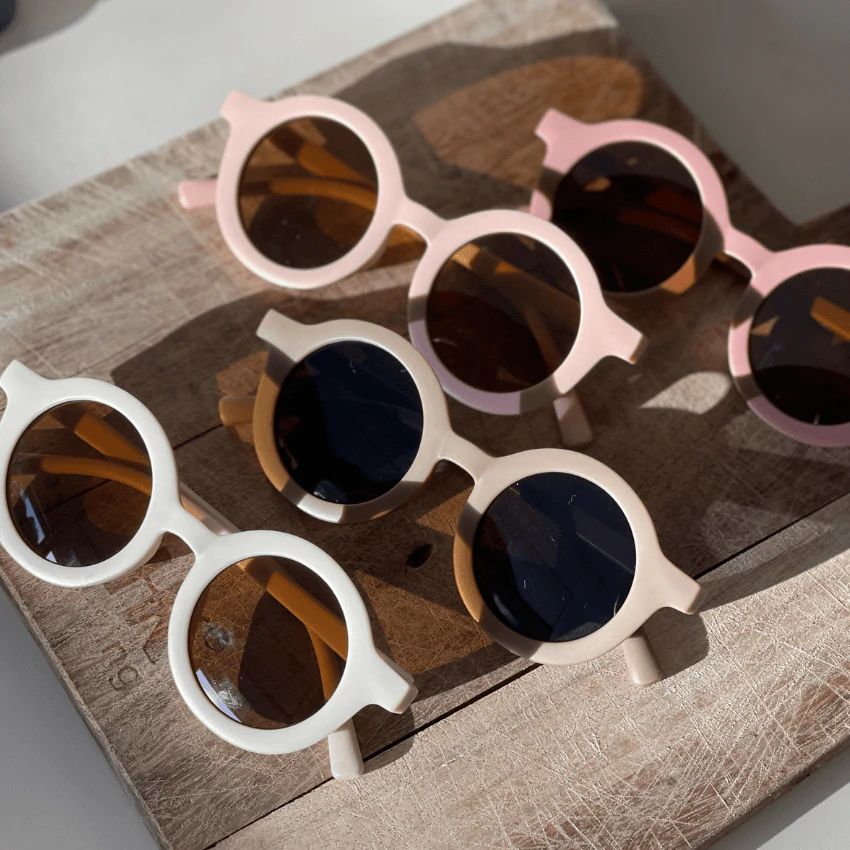 RECYCLED PLASTIC SUNGLASSES, BUTTERCREAM
