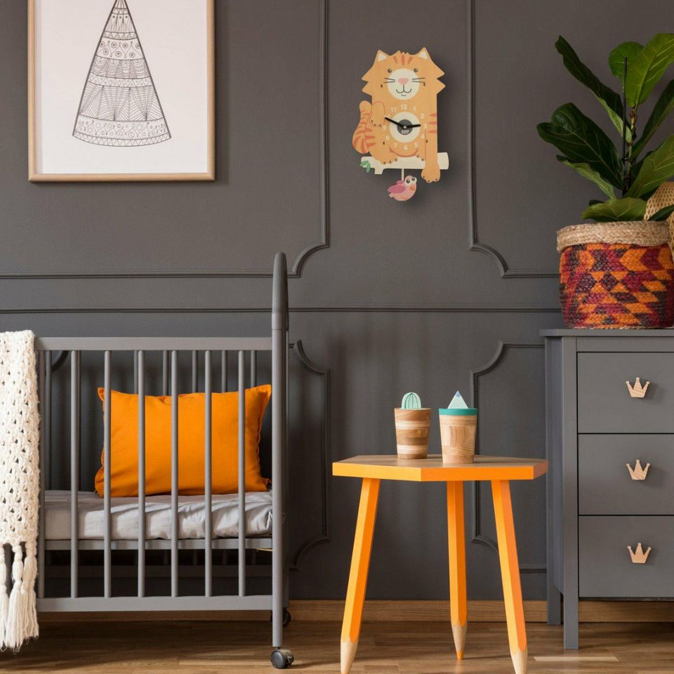 Tabby the Cat Clock