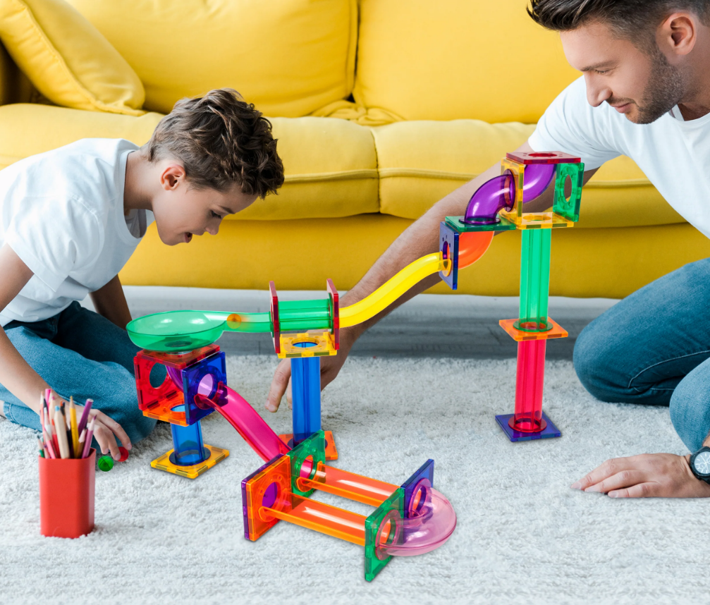 PICASSO TILES - Magnetic Marble Run Track/50-Piece Set