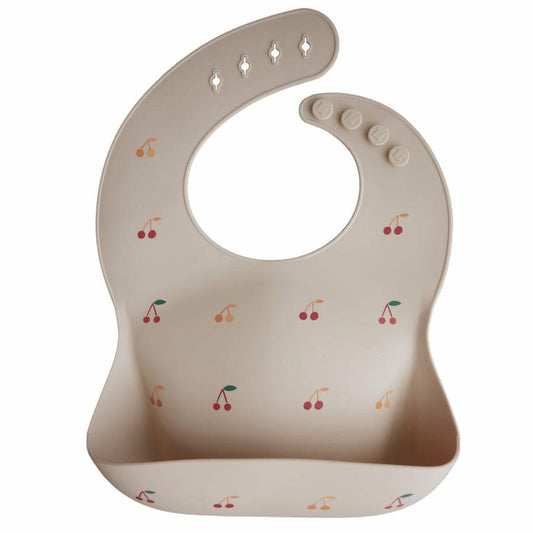 Silicone Baby Bib (Cherries)